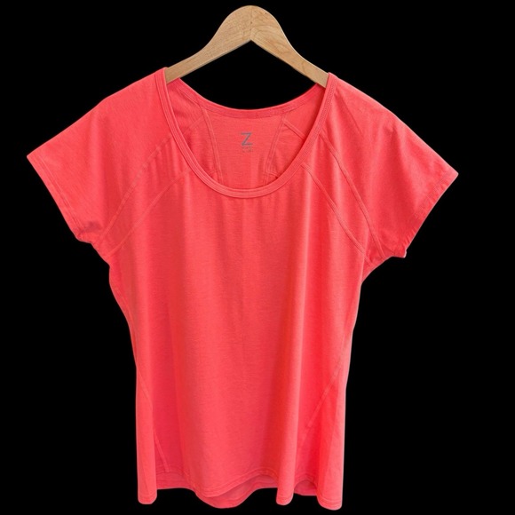 Zella Tops - Z By Zella Women Orange‎ Short Sleeve Activewear Workout Pullover Top Sz XL #070